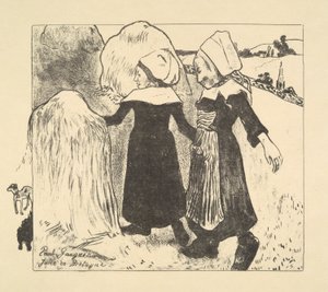 Joys of Brittany, from the series Volpini by Paul Gauguin