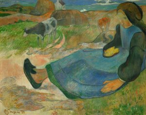 The Cowherd, or Young Breton Woman by Paul Gauguin