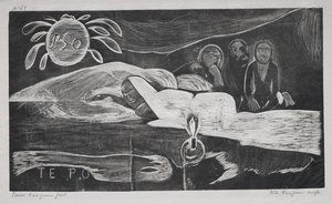 Noa Noa: Te Po (Eternal Night) by Paul Gauguin