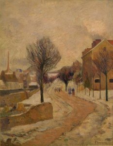 Paris Suburb in the Snow