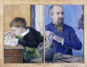 Portrait of the Sculptor Jean-Paul Aubé with Son Emile