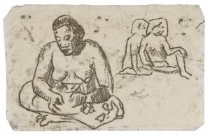 Seated Female (related to the painting Sister of Charity) by Paul Gauguin