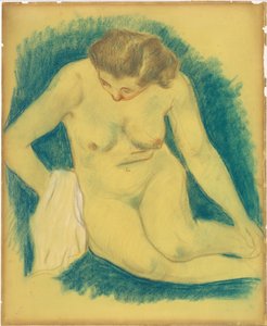 Seated Nude Seen from Above