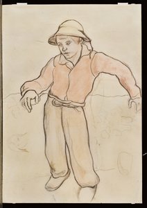 Small Breton Leaning, 1889 by Paul Gauguin