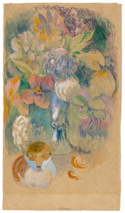 Still Life with Cat by Paul Gauguin