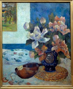 Still Life with a Mandolin. Painting by Paul Gauguin