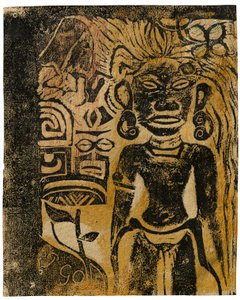 Tahitian Idol, The Goddess Hina by Paul Gauguin