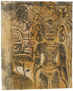 Tahitian Idol, The Goddess Hina, 1894-95 by Paul Gauguin