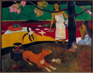 Tahitian Scene by Paul Gauguin
