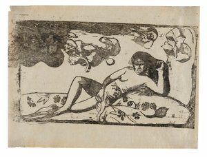 The Woman with Mangos—Tired, from the Suite of Late Wood-Block Prints