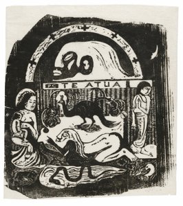 Te atua (The God), from the Suite of Late Wood-Block Prints