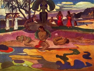 The Day of the God (Mahana No Atua), 1936 by Paul Gauguin