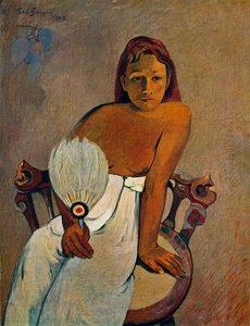 The Girl with a Fan, 1902 by Paul Gauguin