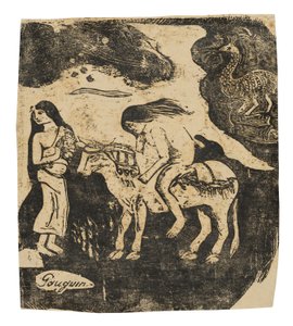 The Rape of Europa, from the Suite of Late Woodblock Prints by Paul Gauguin