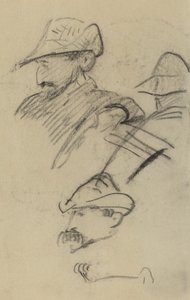 Three Studies of a Man Wearing a Hat
