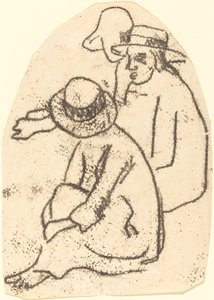 Three Tahitians Study for La soeur de charite