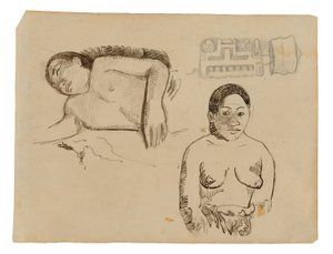 Two Tahitian Women and a Marquesan Earplug