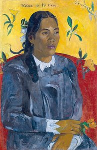 Woman with a Flower by Paul Gauguin