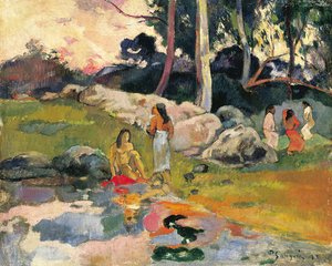 Women by the Riverside by Paul Gauguin