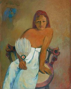 Young Girl With Fan by Paul Gauguin
