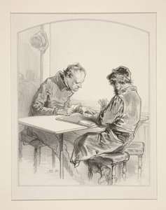 The Cards by Paul Gavarni
