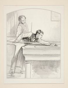 The Billiard by Paul Gavarni