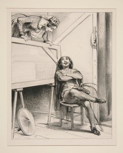 (The Princess, she lets out a loud cry): The unfortunate one!... by Paul Gavarni