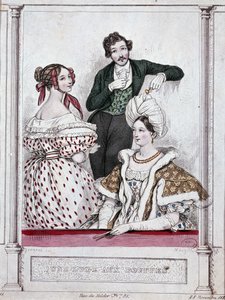 A lodge with bouffles, circa 1835 by Paul Gavarni