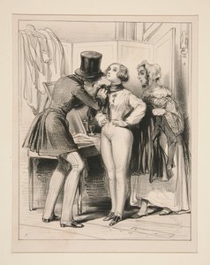 Alfred, my little Minette, hurry up! by Paul Gavarni
