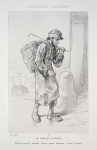 At the Corner of the Post by Paul Gavarni