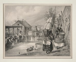Laundresses by Paul Gavarni