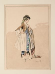 Costume by Gavarni, Executed by Moreau by Paul Gavarni