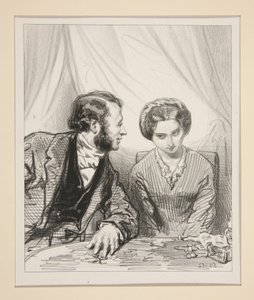 How Badly You Lie, My Dear. by Paul Gavarni