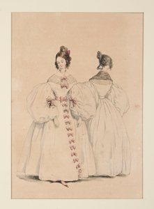 In the Evening. Muslin and Florence Gauze Dresses by Paul Gavarni