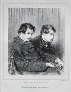 Edmond and Jules de Goncourt by Paul Gavarni