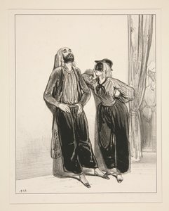 I gossiped so much that I have no legs left... by Paul Gavarni