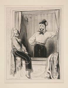 The Viscount Aime de Trois Etoiles and Lady Eloa de Tremblemont go... by Paul Gavarni