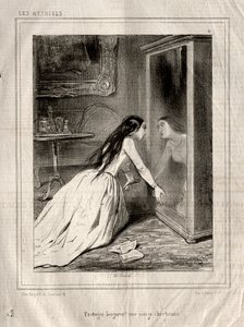 Les Actrices: Protegez Seigneur! un vierge chrétienne by Paul Gavarni