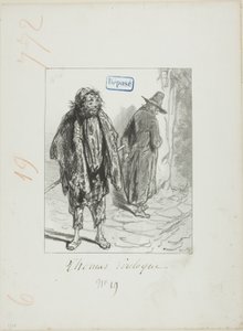 Les Propos de Thomas Vireloque: Figaro grown old-becomes Bazile by Paul Gavarni