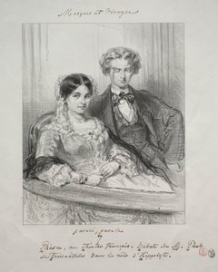 Masques et visages: Paric, par-la: Phèdre au Théâtre-Francais..., 1857-1858 by Paul Gavarni