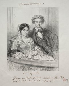 Masques et visages: Paric, par-la: Phaedra at the Theatre-Francais Debut of Mr. Paul de Trois-Etoiles in the role of Hippolyte by Paul Gavarni