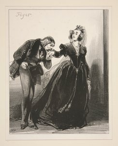 Will You Do Us the Honor of Kissing Our Hand?... by Paul Gavarni