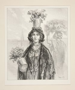 Many Flowers Are Worn This Spring... by Paul Gavarni