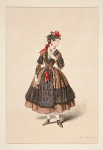 Portuguese. Silk Bodice and Skirt by Paul Gavarni