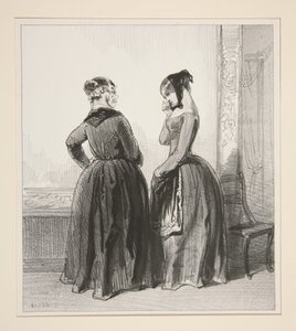 Pamela, you owe me your existence: you must listen to what I say. by Paul Gavarni
