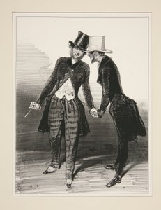 Pardon, my dear! I have to leave you for a little matter by Paul Gavarni