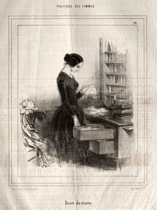 Politique des Femmes: Right of Visit by Paul Gavarni