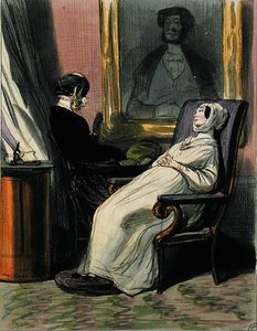 Pregnant Woman with Her Mother by Paul Gavarni