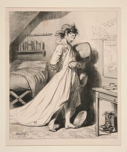 Dreaming of being rich, being loved by the great lady who occupies you... by Paul Gavarni
