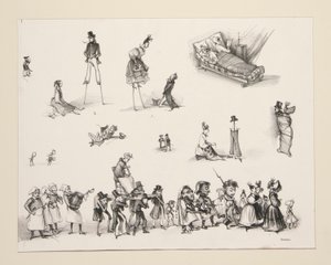 Suite de la Procession du Diable by Paul Gavarni